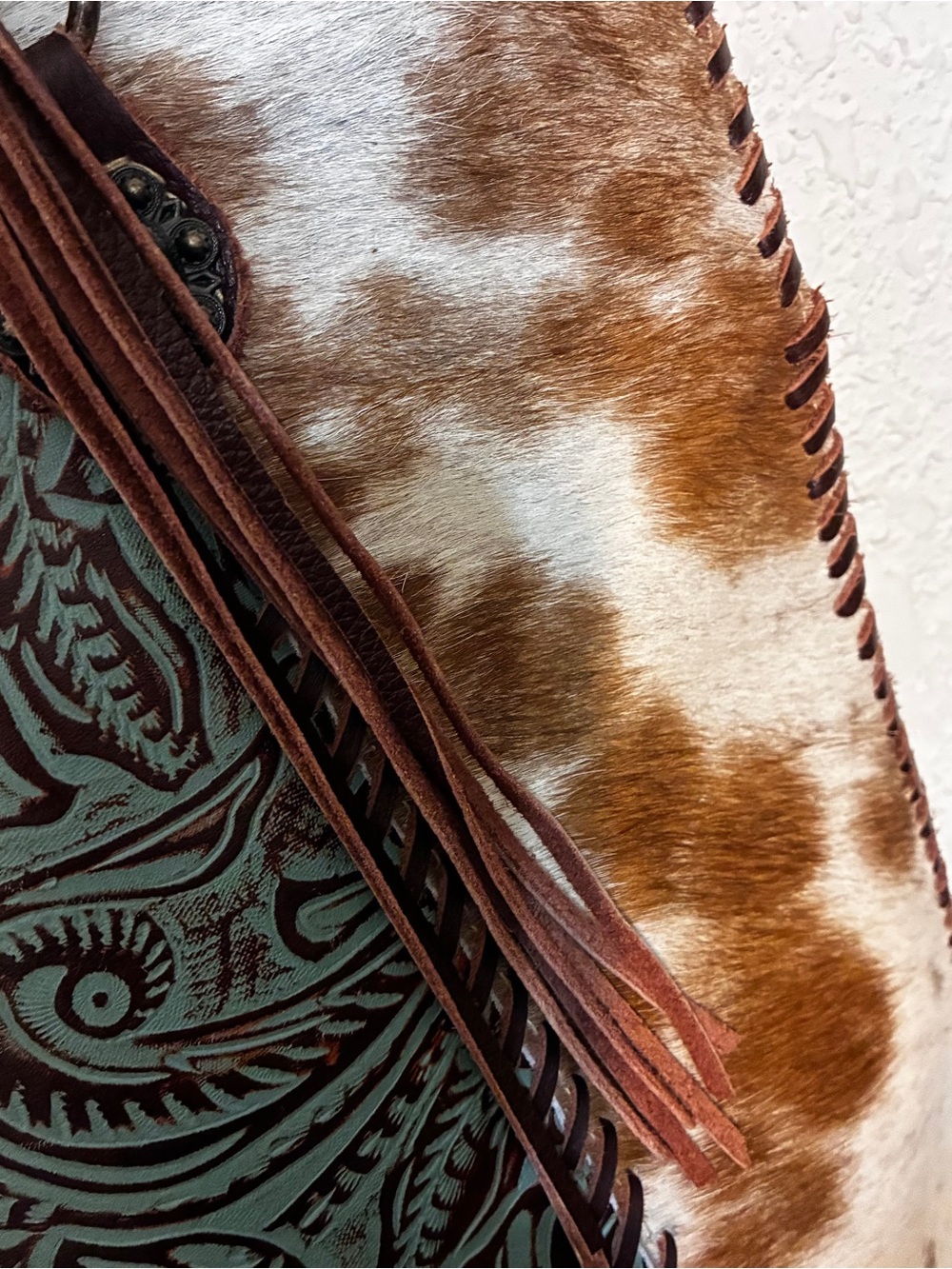 Myra Bags Large Leather, Cowhide Tote Bag - - Picture 6 of 10